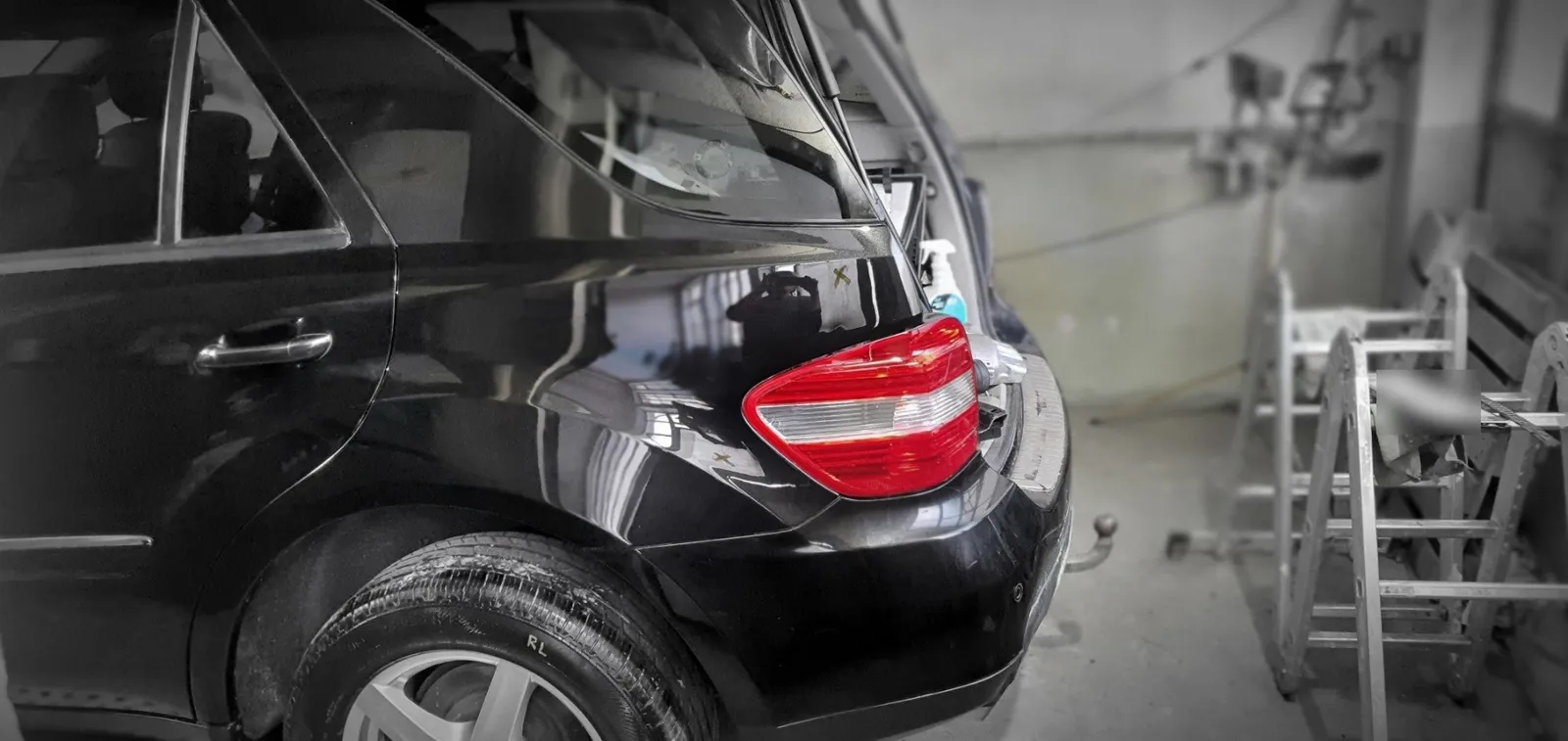 Боядисване на автомобил – Mercedes ML – снимка 6 от сервиза на VIP Cars Варна